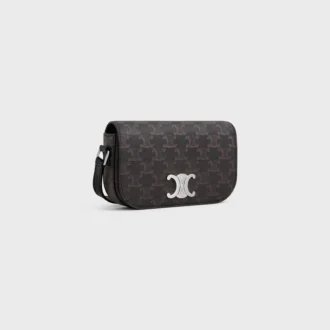 Small Crossbody Bag Triomphe in Triomphe Canvas and Calfskin