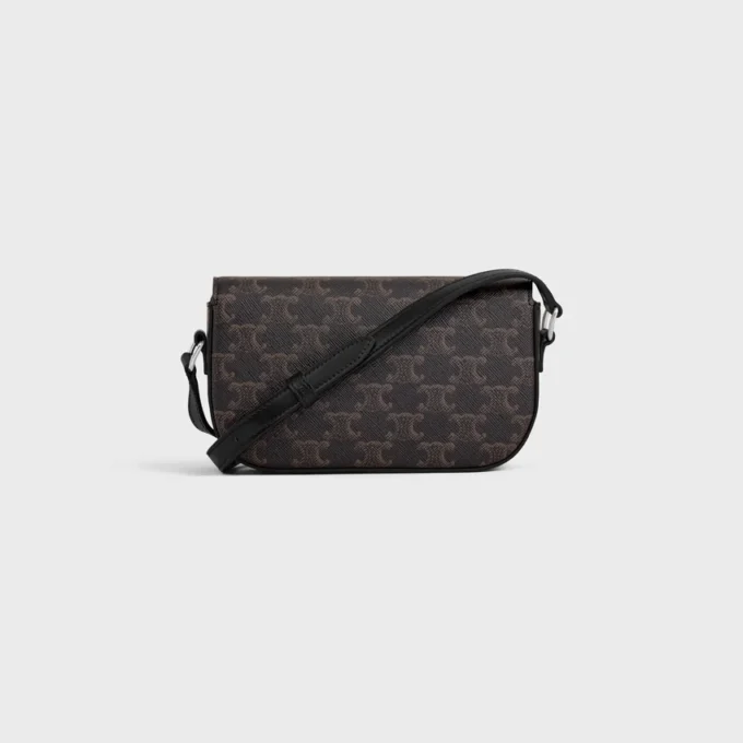 Small Crossbody Bag Triomphe in Triomphe Canvas and Calfskin Small Crossbody Bag Triomphe in Triomphe Canvas and Calfskin