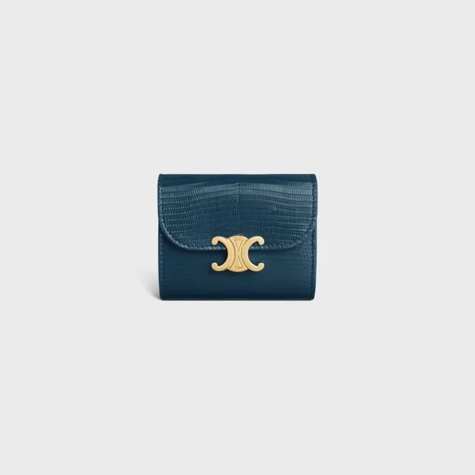 Small Flap Wallet Triomphe in Lizard