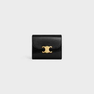 Small Flap Wallet Triomphe in Lizard