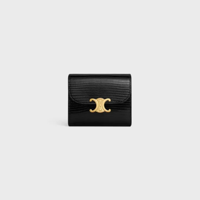 Small Flap Wallet Triomphe in Lizard Small Flap Wallet Triomphe in Lizard