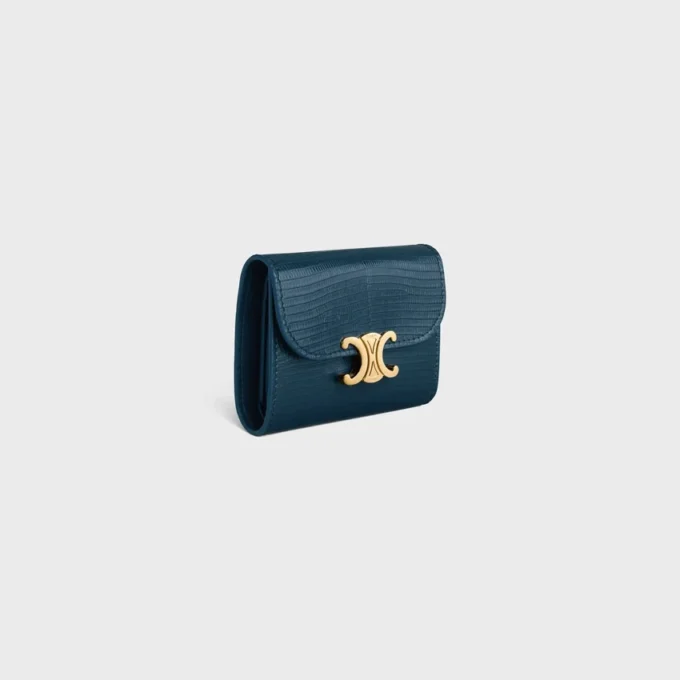 Small Flap Wallet Triomphe in Lizard