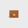 Small Flap Wallet Triomphe in Nubuck Calfskin Small Flap Wallet Triomphe in Nubuck Calfskin