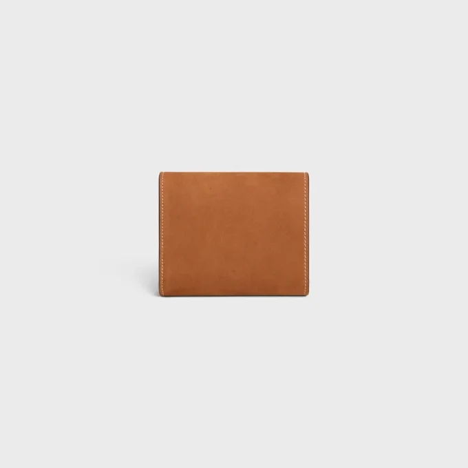 Small Flap Wallet Triomphe in Nubuck Calfskin Small Flap Wallet Triomphe in Nubuck Calfskin