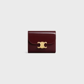 Small Flap Wallet Triomphe in Patent Calfskin