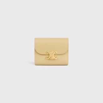 Small Flap Wallet Triomphe in Shiny Calfskin