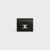 Small Flap Wallet Triomphe in Shiny Calfskin Small Flap Wallet Triomphe in Shiny Calfskin