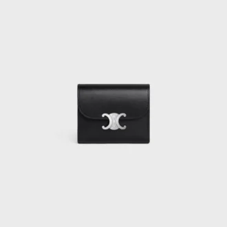 Small Flap Wallet Triomphe in Shiny Calfskin