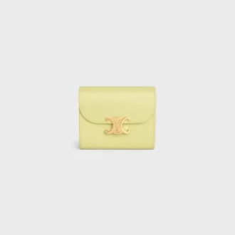 Small Flap Wallet Triomphe in Shiny Calfskin