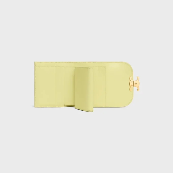 Small Flap Wallet Triomphe in Shiny Calfskin