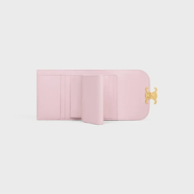 Small Flap Wallet Triomphe in Shiny Calfskin Small Flap Wallet Triomphe in Shiny Calfskin