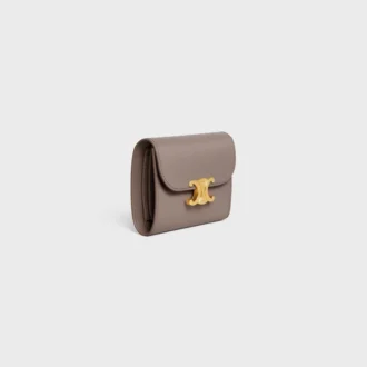 Small Flap Wallet Triomphe in Shiny Calfskin