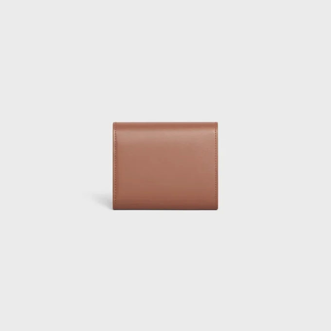 Small Flap Wallet Triomphe in Shiny Calfskin Small Flap Wallet Triomphe in Shiny Calfskin