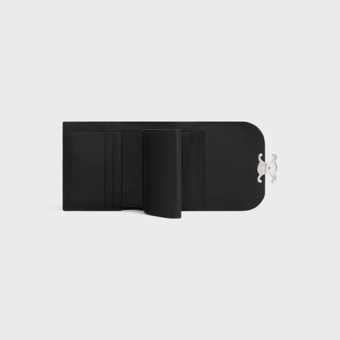 Small Flap Wallet Triomphe in Shiny Calfskin