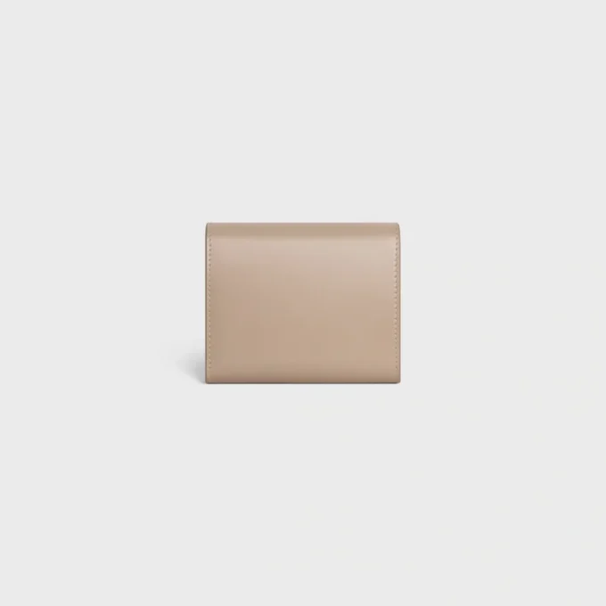 Small Flap Wallet Triomphe in Shiny Calfskin