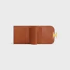 Small Flap Wallet Triomphe in Textile and Calfskin