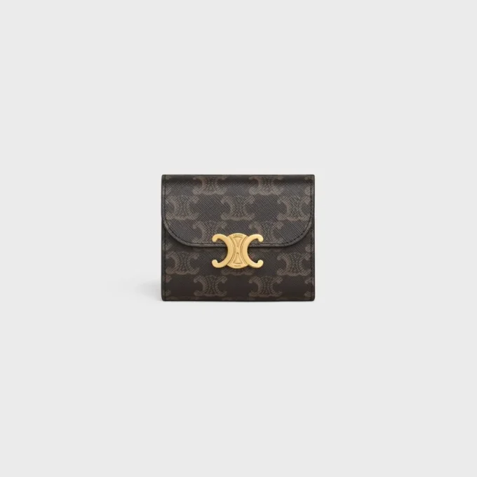 Small Flap Wallet Triomphe in Triomphe Canvas
