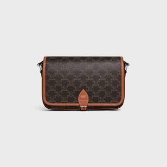 Small Folco Messenger in Triomphe Canvas and Calfskin