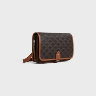 Small Folco Messenger in Triomphe Canvas and Calfskin