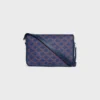 Small Folco Messenger in Triomphe Canvas and Calfskin Small Folco Messenger in Triomphe Canvas and Calfskin