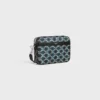 Small Messenger Bag in Striped Triomphe Canvas and Calfskin Small Messenger Bag in Striped Triomphe Canvas and Calfskin