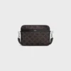 Small Messenger Bag in Triomphe Canvas and Calfskin Small Messenger Bag in Triomphe Canvas and Calfskin