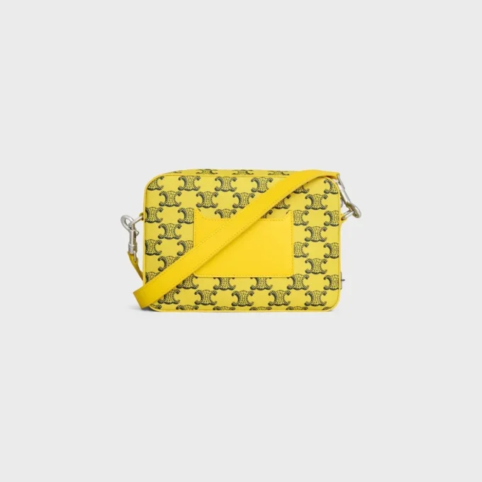 Small Messenger Bag in Triomphe Canvas and Calfskin Small Messenger Bag in Triomphe Canvas and Calfskin