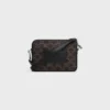 Small Messenger Bag in Triomphe Canvas and Calfskin Small Messenger Bag in Triomphe Canvas and Calfskin