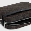 Small Messenger Bag in Triomphe Canvas and Calfskin Small Messenger Bag in Triomphe Canvas and Calfskin