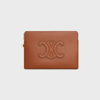 Small Pouch with Strap Cuir Triomphe in Smooth Calfskin