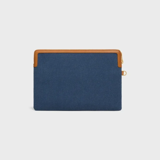 Small Pouch with Strap Cuir Triomphe in Textile with Embroidery Small Pouch with Strap Cuir Triomphe in Textile with Embroidery