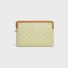 Small Pouch with Strap Cuir Triomphe in Toile Triomphe Et Veau Small Pouch with Strap Cuir Triomphe in Toile Triomphe Et Veau