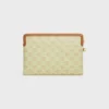 Small Pouch with Strap Cuir Triomphe in Toile Triomphe Et Veau Small Pouch with Strap Cuir Triomphe in Toile Triomphe Et Veau