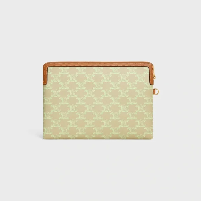 Small Pouch with Strap Cuir Triomphe in Toile Triomphe Et Veau Small Pouch with Strap Cuir Triomphe in Toile Triomphe Et Veau