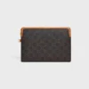 Small Pouch with Strap Cuir Triomphe in Triomphe Canvas and Calfskin Small Pouch with Strap Cuir Triomphe in Triomphe Canvas and Calfskin