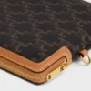 Small Pouch with Strap Cuir Triomphe in Triomphe Canvas and Calfskin Small Pouch with Strap Cuir Triomphe in Triomphe Canvas and Calfskin