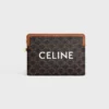 Small Pouch with Strap Cuir Triomphe in Triomphe Canvas with Celine Print Small Pouch with Strap Cuir Triomphe in Triomphe Canvas with Celine Print