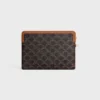 Small Pouch with Strap Cuir Triomphe in Triomphe Canvas with Celine Print Small Pouch with Strap Cuir Triomphe in Triomphe Canvas with Celine Print