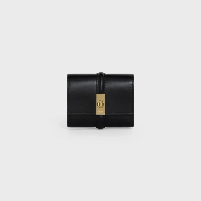 Small Trifold Wallet 16 in Satinated Calfskin Small Trifold Wallet 16 in Satinated Calfskin