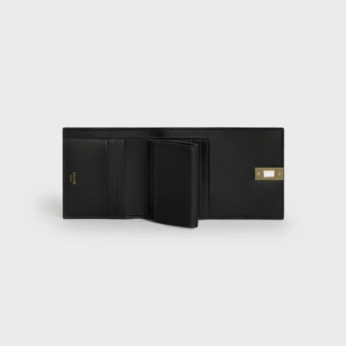 Small Trifold Wallet 16 in Satinated Calfskin Small Trifold Wallet 16 in Satinated Calfskin