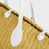 Small Triomphe Beads Basket in Sisal and Calfskin Small Triomphe Beads Basket in Sisal and Calfskin