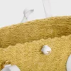 Small Triomphe Beads Basket in Sisal and Calfskin Small Triomphe Beads Basket in Sisal and Calfskin