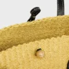 Small Triomphe Beads Basket in Sisal and Calfskin