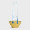 Small Triomphe Beads Basket in Sisal and Calfskin Small Triomphe Beads Basket in Sisal and Calfskin