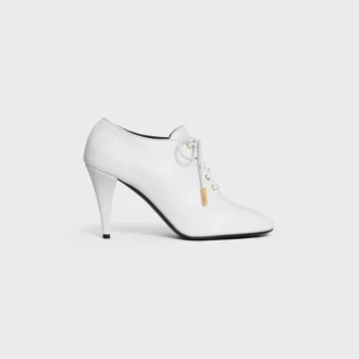 Soft Oxford Lace-Up Heeled Ballerina in Calfskin – Vegetal Tanning