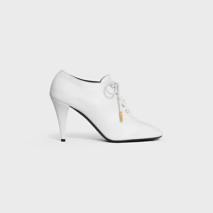 Soft Oxford Lace-Up Heeled Ballerina in Calfskin – Vegetal Tanning Soft Oxford Lace-Up Heeled Ballerina in Calfskin – Vegetal Tanning