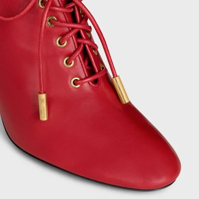 Soft Oxford Lace-Up Heeled Ballerina in Calfskin – Vegetal Tanning Soft Oxford Lace-Up Heeled Ballerina in Calfskin – Vegetal Tanning