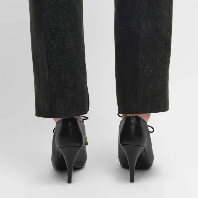 Soft Oxford Lace-Up Heeled Ballerina in Calfskin – Vegetal Tanning Soft Oxford Lace-Up Heeled Ballerina in Calfskin – Vegetal Tanning