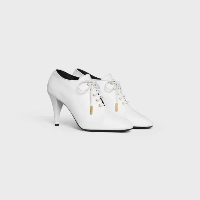 Soft Oxford Lace-Up Heeled Ballerina in Calfskin – Vegetal Tanning Soft Oxford Lace-Up Heeled Ballerina in Calfskin – Vegetal Tanning