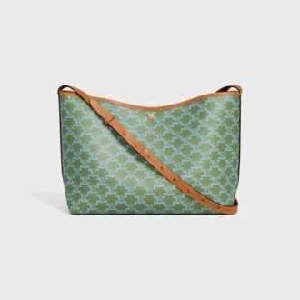 Soft Shopper Bag in Triomphe Canvas and Calfskin